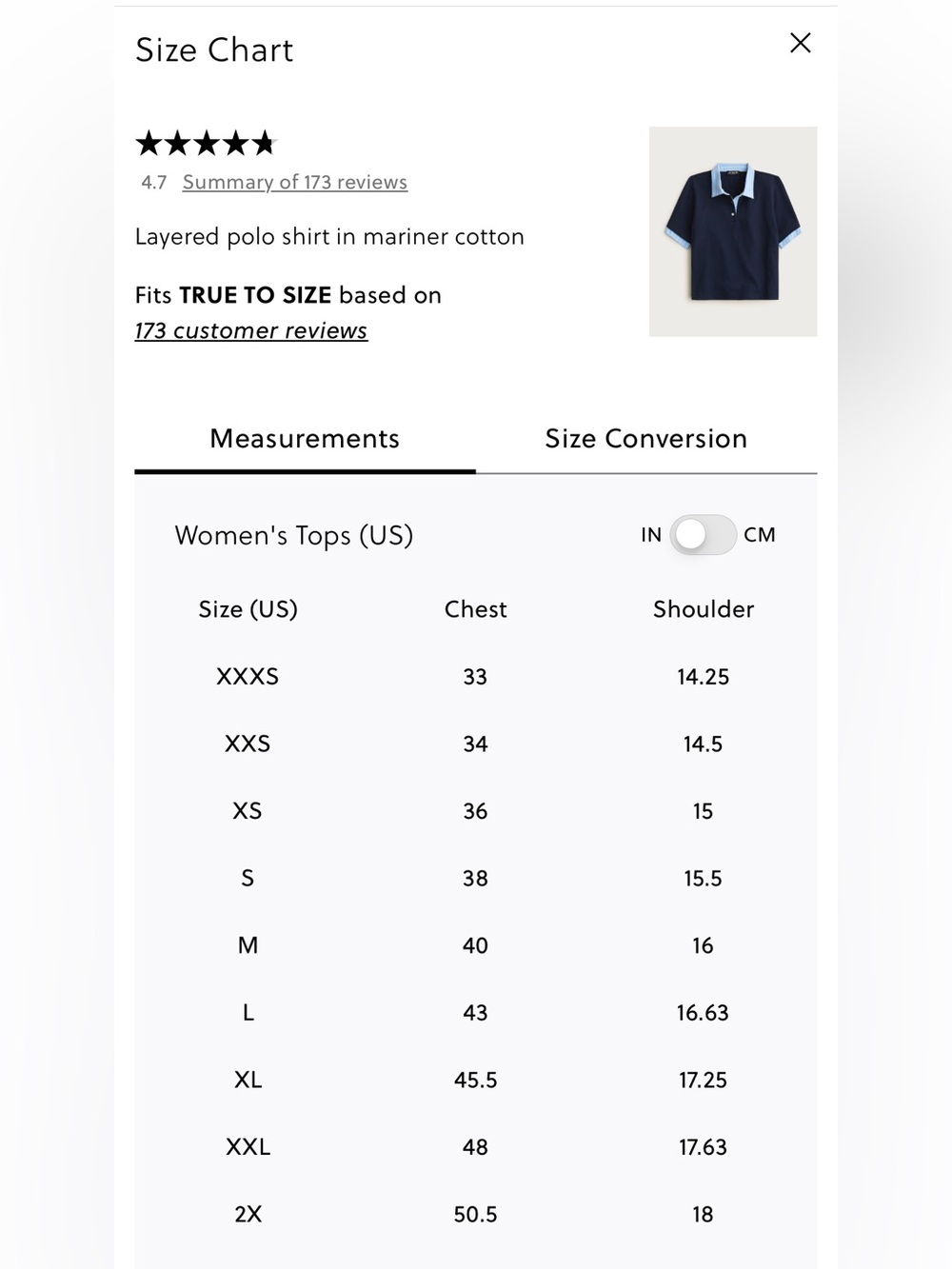 J. Crew Layered polo shirt in mariner cotton Navy Short-Sleeve Stripe Trim - Picture 5 of 5